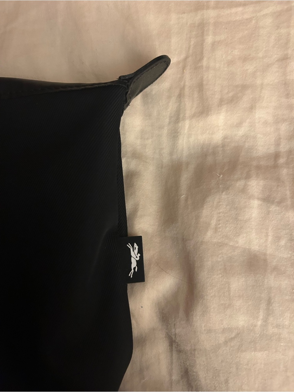 Longchamp Black Nylon Tote with Leather Handles - Picture 7 of 10
